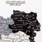 3D Wooden Map of Austria - Nordik