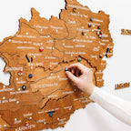 3D Wooden Map of Austria - Oak