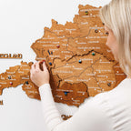 3D Wooden Map of Austria - Oak