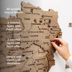 3D Wooden Map of Austria - Terra