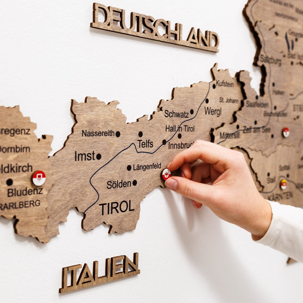 3D Wooden Map of Austria - Terra