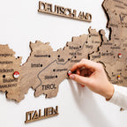 3D Wooden Map of Austria - Terra
