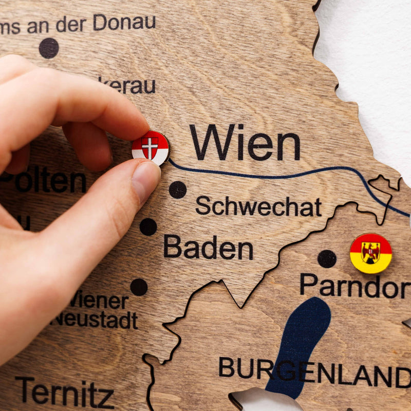 3D Wooden Map of Austria - Terra