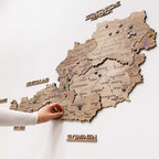 3D Wooden Map of Austria - Terra