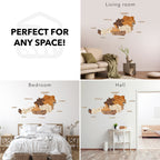 3D Wooden Map of Austria - Multicolor