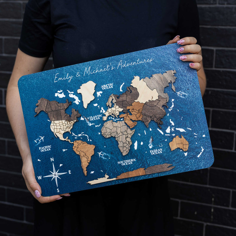 Mini World Map - Multicolor (B2B)