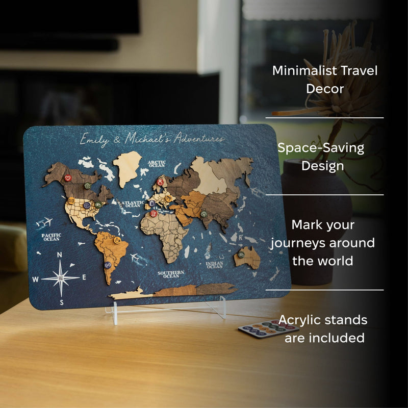 Mini World Map - Multicolor (B2B)