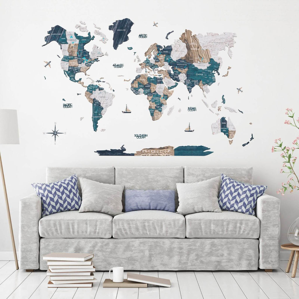 luminous objects decor on wall