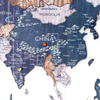 3D Wooden World Map Mystery