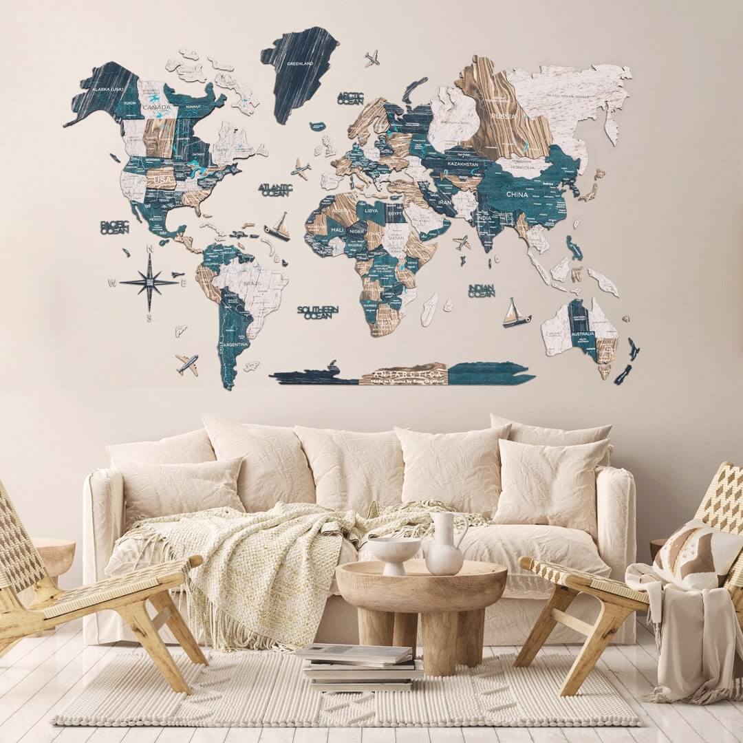 luminous objects decor on wall