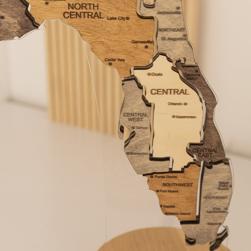 Night Light - Map of Florida State