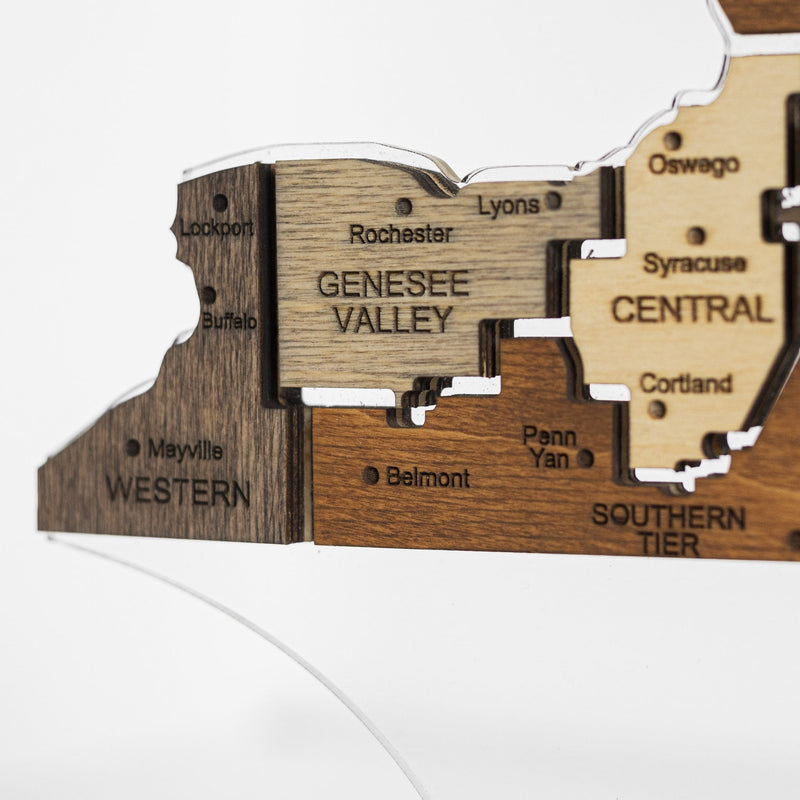 Night Light - Map of New York State