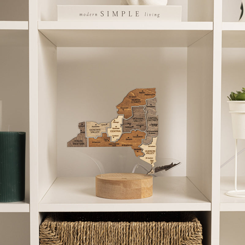 Нічник - Карта штату Нью-Йорк