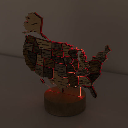 Night Light - Map of USA