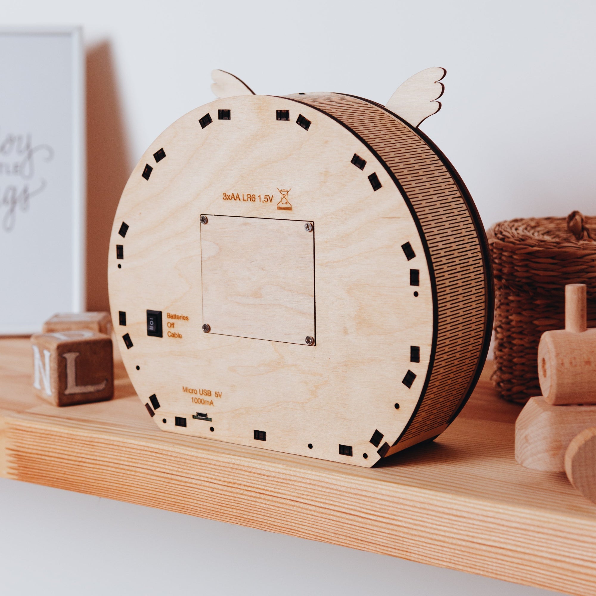 wood night light