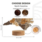 Night Light - Map of North Carolina State