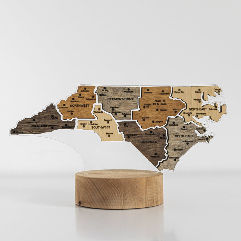 Нічник - Карта штату Північна Кароліна