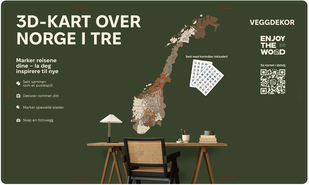 3D Wooden Map of Norway (B2B)