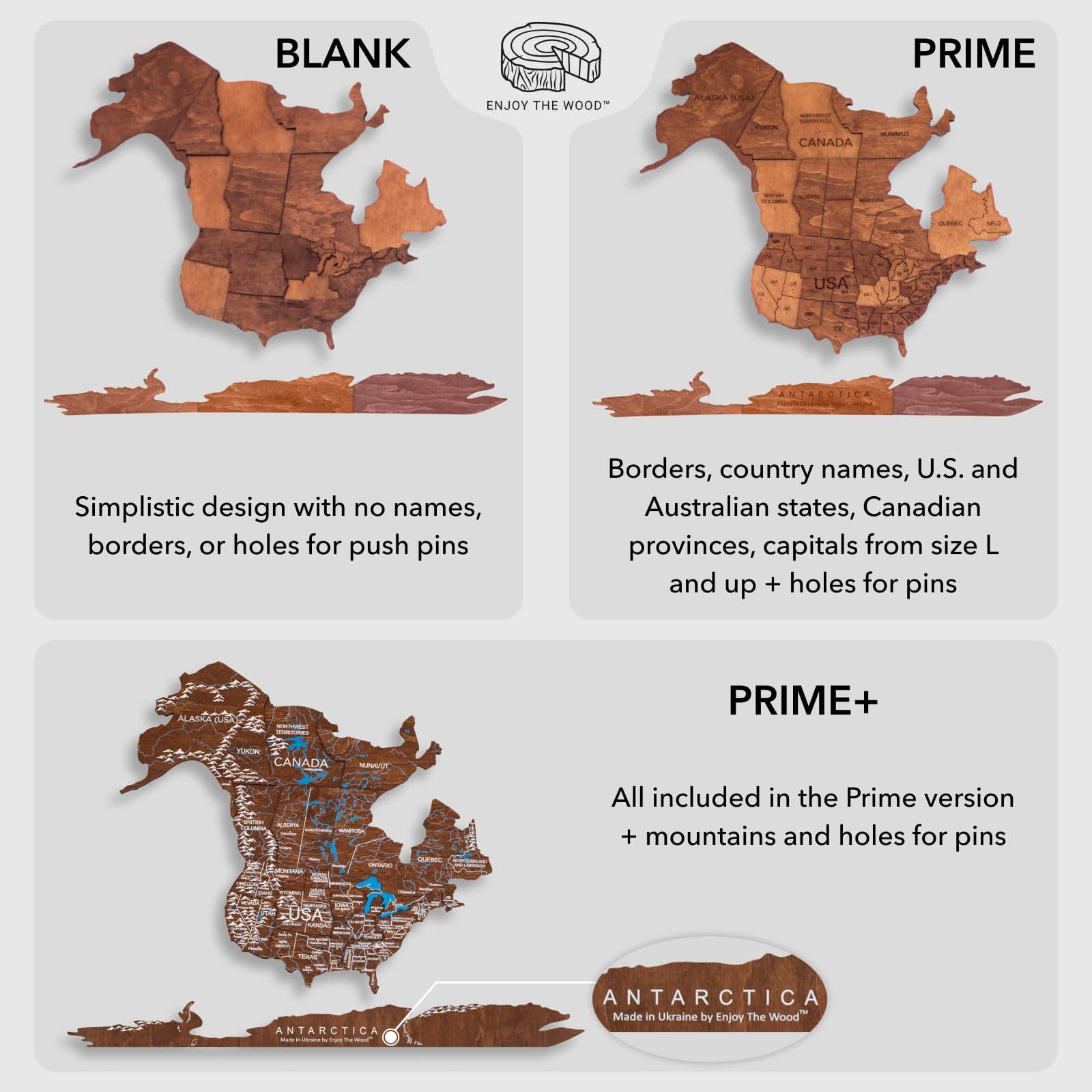 3d wooden maps