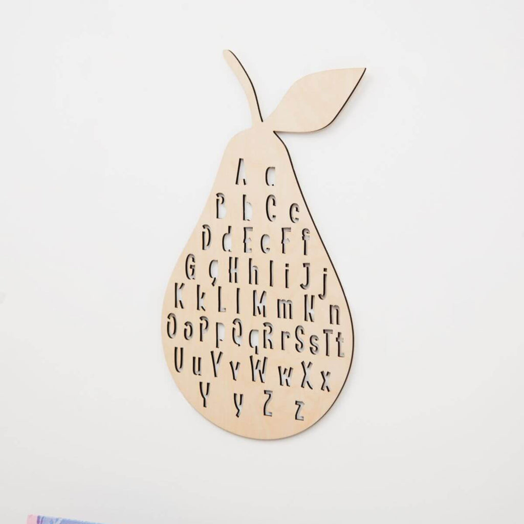 alphabet wooden sign