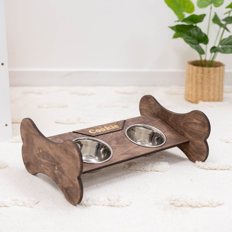 Pet Bowl Stand - Bone-Shaped