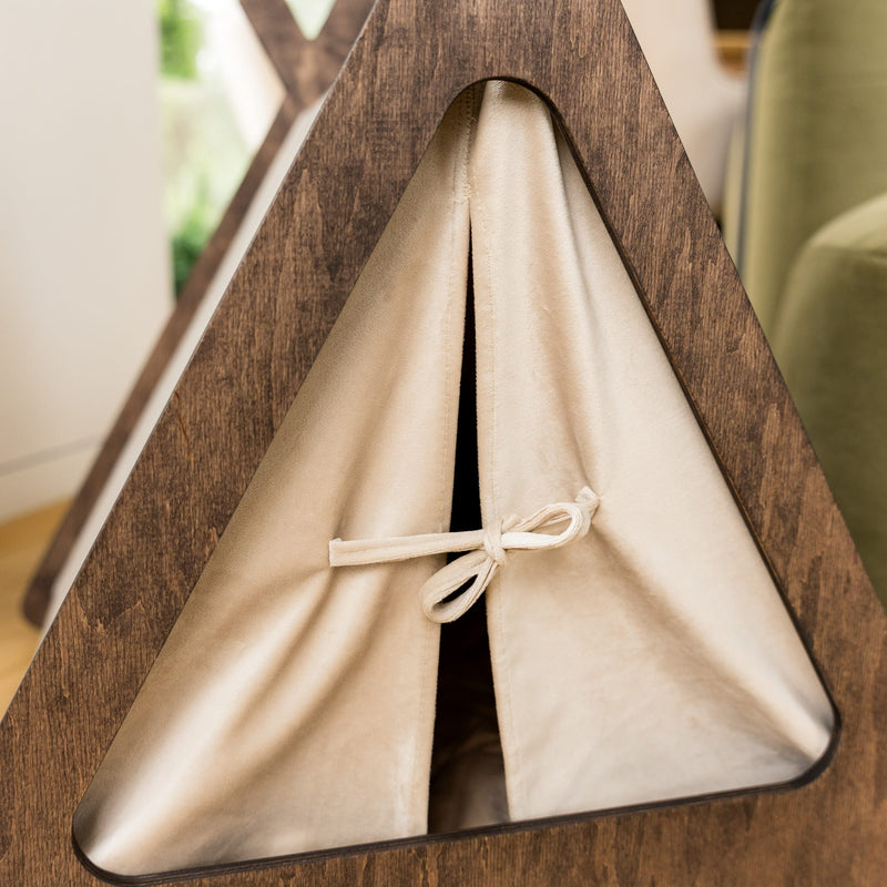 Pet Teepee - Dark Walnut