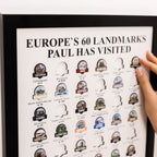 The Poster Travel Tracker Historic Landmarks Europe