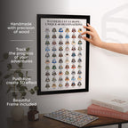 framed poster travel tracker design
