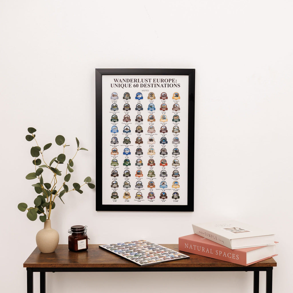 framed travel poster