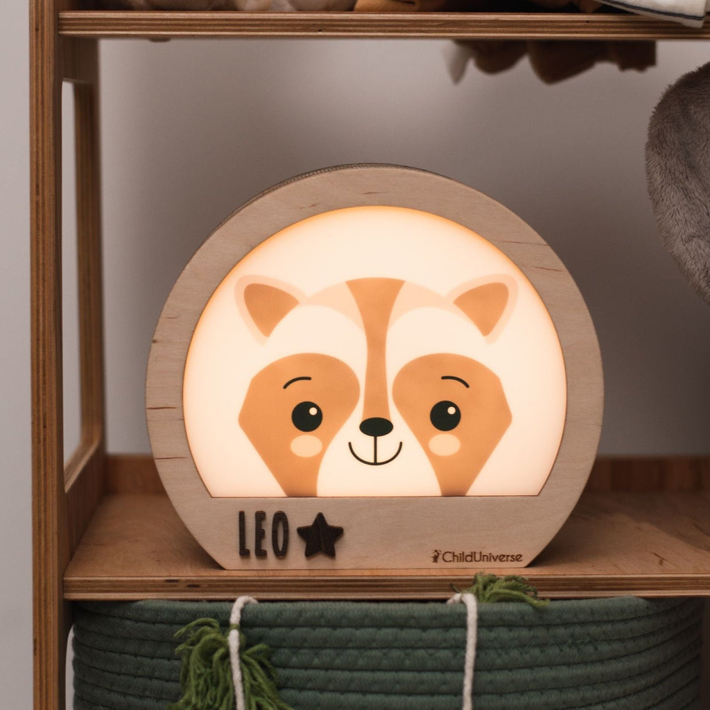 raccoon night light