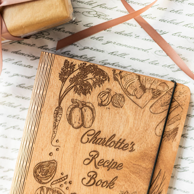 Wooden Recipe Book - Peppers Theme