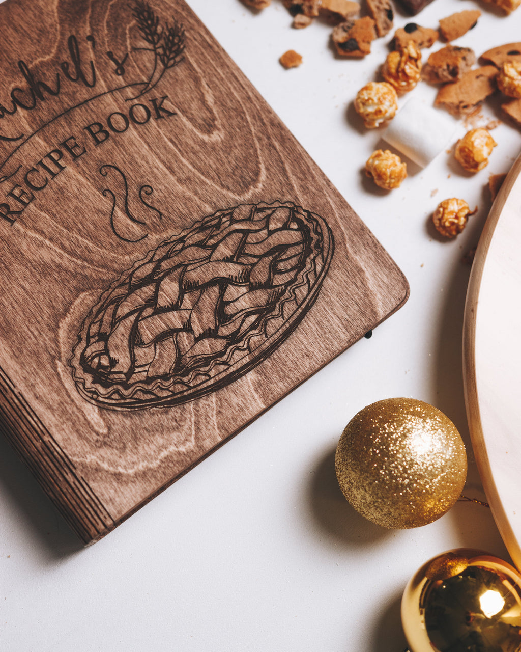 Wooden Recipe Book Pie by EnjoyTheWood