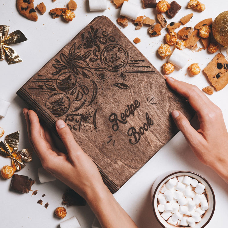 Wooden Recipe Book – Tomatoes Theme