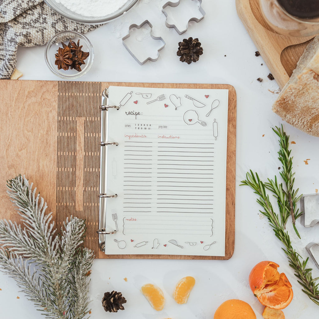 Wooden Recipe Book Pie by EnjoyTheWood