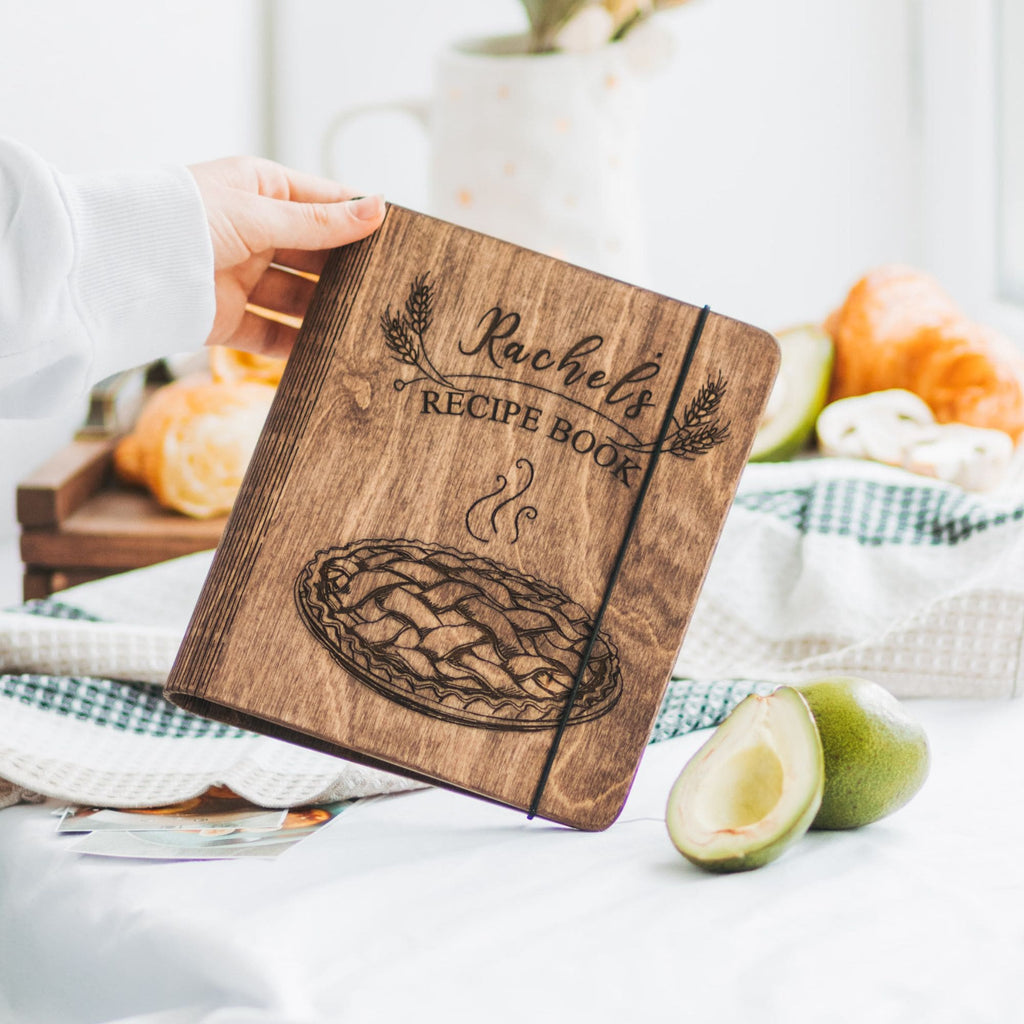 Wooden Recipe Book Pie by EnjoyTheWood