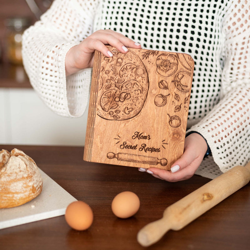 Wooden Recipe Book – Pizza Recipes 🍕