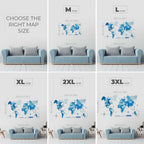 3D colored world map