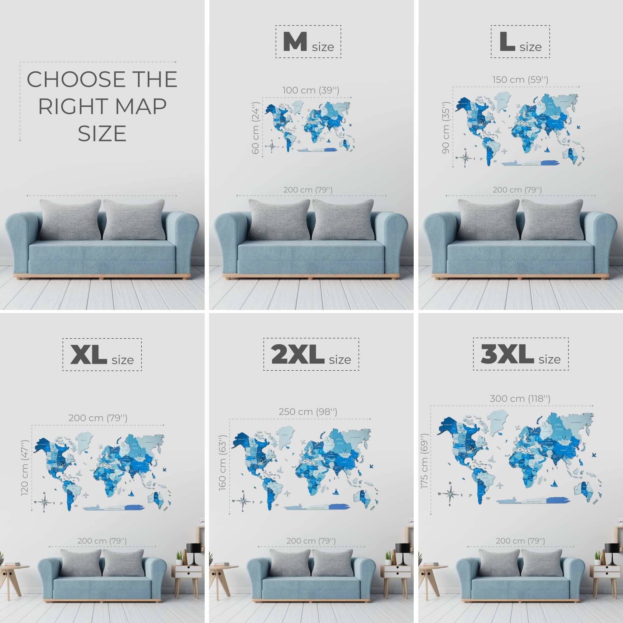 lighted world maps