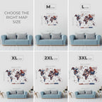 3D LED / LUMINOUS Wooden World Map 3.0 Dune