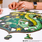 wooden puzzle crest