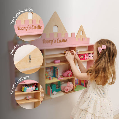 Wooden Toy Organizer - Castle