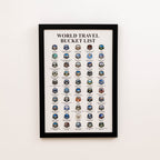 Poster Travel Tracker World Landmarks by Enjoy The Wood