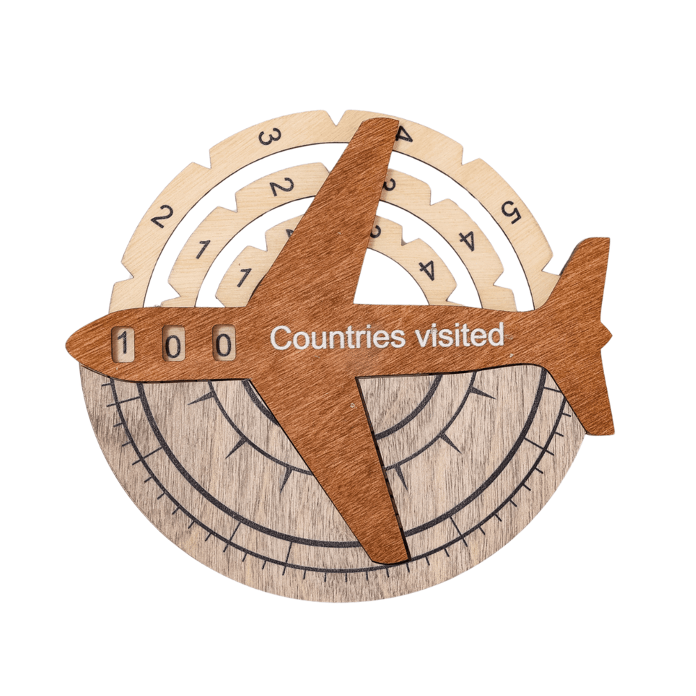Travel Tracker 3D Wooden World Map – Multicolor (B2B)