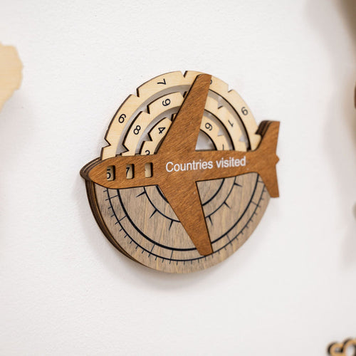 Travel Tracker 3D Wooden World Map – Multicolor (B2B)