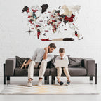 world map wall decor magnet