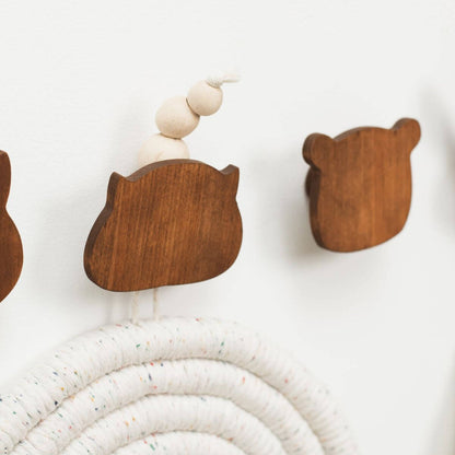 wooden animal hooks