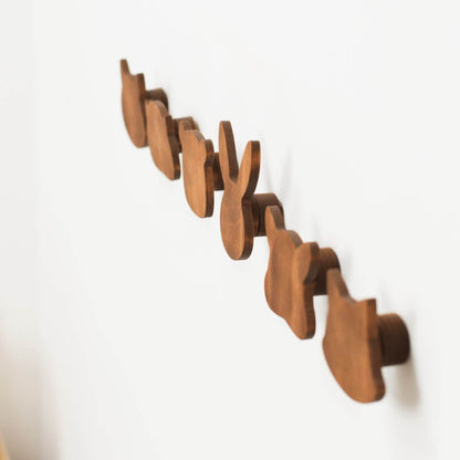 animal wooden wall hooks
