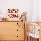 alphabet puzzle on wood