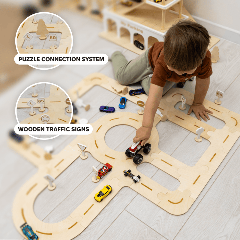 Wooden Car Track Toy