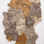3D Germany Wooden Map Multicolor